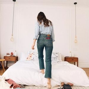 Madewell Slim Demi Boot Jeans in Sundale Wash
